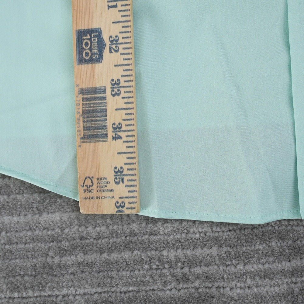 Van Heusen Dress Shirt Men Mint Green Ultra Wrinkle Free Big New 20 34/35 - Picture 4 of 13